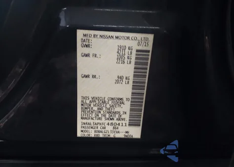 2015 Nissan Altima 2.5 S from USA, damaged, VIN 1N4AL3APXFC480411